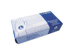 Embossed Polyethylene Disposable Gloves, Large, Powder-Free, Clear, 2000/carton Embossed Polyethylene Disposable Gloves, Large, Powder-Free, Clear, 2000/carton