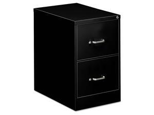Two-Drawer Economy Vertical File, 18-1/4W X 26-1/2D X 29H, Black Two-Drawer Economy Vertical File, 18-1/4W X 26-1/2D X 29H, Black