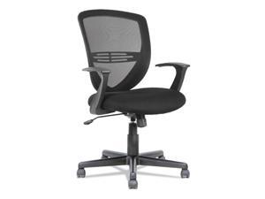 Swivel/tilt Mesh Mid-Back Task Chair, Fixed Cantilevered Arms, Black Swivel/tilt Mesh Mid-Back Task Chair, Fixed Cantilevered Arms, Black