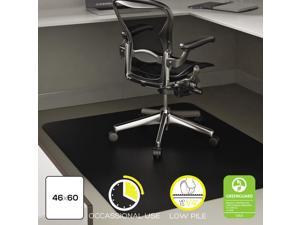 Deflecto EconoMat Occasional Use Chair Mat for Low Pile 46 x 60 Black Deflecto EconoMat Occasional Use Chair Mat for Low Pile 46 x 60 Black