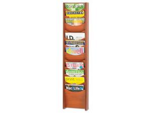 Safco Solid Wood Wall-Mount Literature Display Rack 11-1/4 x 3-3/4 x 48-3/4 Safco Solid Wood Wall-Mount Literature Display Rack 11-1/4 x 3-3/4 x 48-3/4