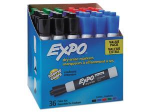 Low Odor Dry Erase Marker, Chisel Tip, Assorted, 36/box