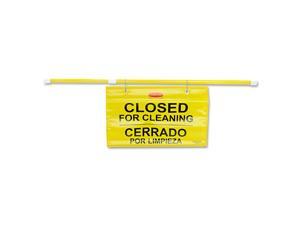 Site Safety Hanging Sign, 50" X 1" X 13", Multi-Lingual, Yellow
