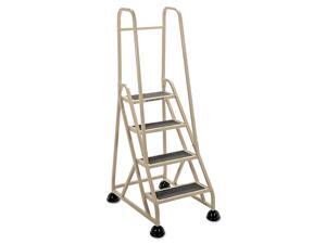4-Step Ladder, w/ 2 Handrails, 24-5/8"x33-1/2"x66", Beige, Sold as 1 Each 4-Step Ladder, w/ 2 Handrails, 24-5/8"x33-1/2"x66", Beige, Sold as 1 Each