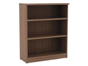 Alera - VA634432WA - Alera Valencia Series Bookcase, Three-Shelf, 31 3/4w x 14d x 39 3/8h, Mod Walnut Alera - VA634432WA - Alera Valencia Series Bookcase, Three-Shelf, 31 3/4w x 14d x 39 3/8h, Mod Walnut
