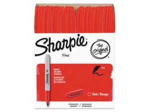 Fine Point Permanent Marker, Red, 36/pack