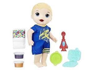 Baby Alive Super Snacks Snackin' Luke Blonde Feed Change Diaper Doll Toy Hasbro Baby Alive Super Snacks Snackin' Luke Blonde Feed Change Diaper Doll Toy Hasbro