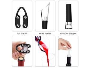 axGear 4 Pcs Wine Air Pressure Pump Opener Set Bottle Cork Cap Remover with Foil Cutter axGear 4 Pcs Wine Air Pressure Pump Opener Set Bottle Cork Cap Remover with Foil Cutter