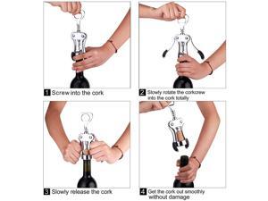 axGear Wine Beer Cap Bottles Opener Wing Corkscrew with Multifunctions Wine Cork axGear Wine Beer Cap Bottles Opener Wing Corkscrew with Multifunctions Wine Cork