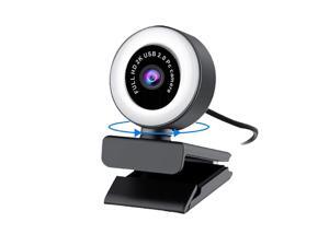 Webcam for PC Streaming HD 1080P Video Record with Microphone and Ring Light - axGear Webcam for PC Streaming HD 1080P Video Record with Microphone and Ring Light - axGear