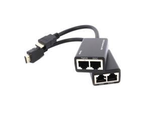 axGear HDMI Extender Over Cat5e Cat6 RJ45 2 x Network Cable Repeater with Audio up to 100Ft 30M axGear HDMI Extender Over Cat5e Cat6 RJ45 2 x Network Cable Repeater with Audio up to 100Ft 30M