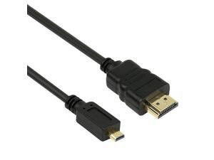 axGear Micro HDMI To HDMI Cable MicroHDMI Video Ver 1.4C Gold Plated Wire 6Ft 1.8M axGear Micro HDMI To HDMI Cable MicroHDMI Video Ver 1.4C Gold Plated Wire 6Ft 1.8M