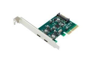 axGear USB Type C PCI-E Card 2 Port HUB USB-C PCIE Express Controller USB 3.1 Adapter