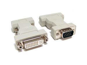 axGear VGA to DVI Adapter VGA Male to Female DVI-I Dual Link 24+5 M/F Converter