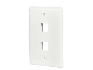 axGear RJ45 Wall Plate Cat5e Cat 6 Network Cable Socket Face Plate 2 Port