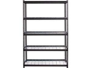 Lorell LLR99930 Wire Deck Shelving, Black - 48 x 18 x 60 in.