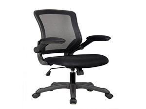 Techni Mobili Mesh Task Chair w/ Flip-Up Arms in Black
