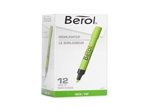 Berol by Eberhard Faber Highlighters, Green, Box Of 12 Berol by Eberhard Faber Highlighters, Green, Box Of 12