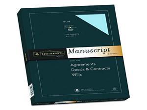 Southworth Manuscript Cover, Scored at 3/4 x 9 x 12.5 Inches, 30 lb, Blue, 100 per Box (41SM)