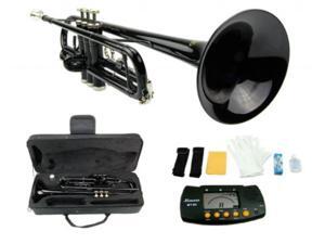 merano 661881 b flat black/silver trumpet with case+mouth piece+valve oil+metro tuner merano 661881 b flat black/silver trumpet with case+mouth piece+valve oil+metro tuner