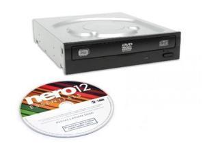 Lite-On Super AllWrite 24X SATA DVD+/-RW Dual Layer Drive IHAS124-04 (Black) Bulk + Nero Multimedia Suite 12 Essentials CD/DVD Burning Software