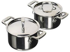All-Clad E849A264 Stainless Steel Cocottes, 0.5-Quart, 2-Piece, Silver