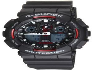 Casio GA100-1A4 G-Shock Analog-Digital Speedometer Men's Watch (Black / Red) Casio GA100-1A4 G-Shock Analog-Digital Speedometer Men's Watch (Black / Red)
