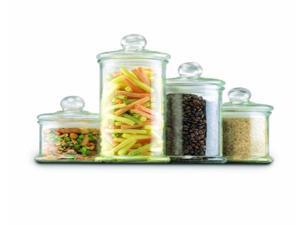 Anchor Hocking Glass Apothecary Jar Canister Set with Ball Lid, 4-Piece Set Anchor Hocking Glass Apothecary Jar Canister Set with Ball Lid, 4-Piece Set