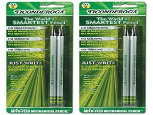 Ticonderoga 99992 SenseMatic Pencil, 0.7 mm Lead Diameter, Silver/Black Barrel (2-Pack) Ticonderoga 99992 SenseMatic Pencil, 0.7 mm Lead Diameter, Silver/Black Barrel (2-Pack)