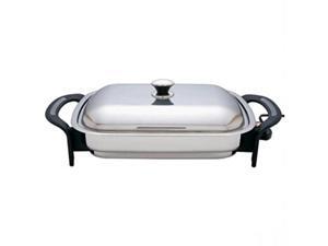 Precise Heat 16-Inch Rectangular Surgical Non Stick Stainless Steel Electric Skillet Precise Heat 16-Inch Rectangular Surgical Non Stick Stainless Steel Electric Skillet