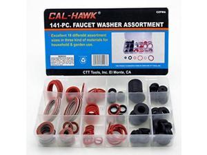 Cal Hawk CZFWA 141-pc. Faucet Washer Assortment Kit, 18 Different Assorted Sizes
