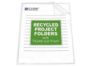 C-Line Recycled Project Folders, 8.5 x 11-Inch, Clear, Reduced Glare, 25 Per Box (62127) C-Line Recycled Project Folders, 8.5 x 11-Inch, Clear, Reduced Glare, 25 Per Box (62127)