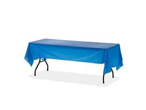 Genuine Joe GJO10325 Plastic Rectangular Table Cover, 108" Length x 54" Width, Blue (Pack of 6) Genuine Joe GJO10325 Plastic Rectangular Table Cover, 108" Length x 54" Width, Blue (Pack of 6)