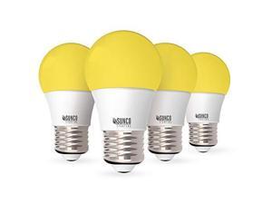 Sunco Lighting A15 LED Bulb,Yellow Bug Light, 8W, Dimmable, Bug Repellent/Bug Free, 2000K Amber Glow, Ideal for Outdoor Patio, Deck, Backyard, Porch, String Lights - 4 Pack Sunco Lighting A15 LED Bulb,Yellow Bug Light, 8W, Dimmable, Bug Repellent/Bug Free, 2000K Amber Glow, Ideal for Outdoor Patio, Deck, Backyard, Porch, String Lights - 4 Pack
