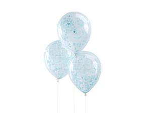 Ginger Ray Blue Confetti Filled Clear Party Balloons X 5 Party Decorations- Pick And Mix Ginger Ray Blue Confetti Filled Clear Party Balloons X 5 Party Decorations- Pick And Mix