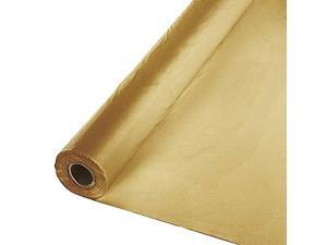 Metallic Gold 40" X 300 Ft Economy Banquet Roll Plastic Table Cloth Metallic Gold 40" X 300 Ft Economy Banquet Roll Plastic Table Cloth