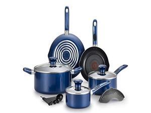T-fal B037SE64 Excite ProGlide Nonstick Thermo-Spot Heat Indicator Dishwasher Oven Safe Cookware Set, 14-Piece, Blue T-fal B037SE64 Excite ProGlide Nonstick Thermo-Spot Heat Indicator Dishwasher Oven Safe Cookware Set, 14-Piece, Blue