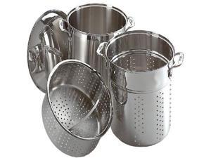 All-Clad E796S364 Specialty Stainless Steel Dishwasher Safe 12-Quart Multi Cooker Cookware Set, 3-Piece, Silver All-Clad E796S364 Specialty Stainless Steel Dishwasher Safe 12-Quart Multi Cooker Cookware Set, 3-Piece, Silver