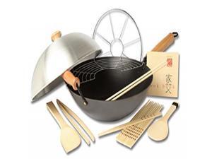 Joyce Chen 22-9938, Pro Chef 14 Inch 10 Piece Excalibur Non-Stick Wok Set