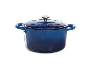 Crock-Pot Artisan Round Enameled Cast Iron Dutch Oven, 7-Quart Sapphire Blue