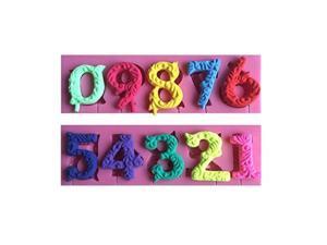 FLY 0-9 Numbers 3D Silicone Mold For Cake Decorating Tools,Pink FLY 0-9 Numbers 3D Silicone Mold For Cake Decorating Tools,Pink