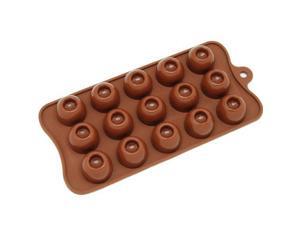 Freshware Silicone Mold, Chocolate Mold, Candy Mold, Ice Mold, Soap Mold for Chocolate, Candy and Gummy, Dimpled Round, 15-Cavity Freshware Silicone Mold, Chocolate Mold, Candy Mold, Ice Mold, Soap Mold for Chocolate, Candy and Gummy, Dimpled Round, 15-Cavity