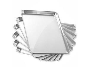 GRIDMANN 13" x 18" Commercial Grade Aluminum Cookie Sheet Baking Tray Jelly Roll Pan Half Sheet - 6 Pans GRIDMANN 13" x 18" Commercial Grade Aluminum Cookie Sheet Baking Tray Jelly Roll Pan Half Sheet - 6 Pans