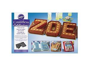 Wilton 2105-0801 Countless Celebrations Set, 10-Piece Letter and Number cake pan Wilton 2105-0801 Countless Celebrations Set, 10-Piece Letter and Number cake pan