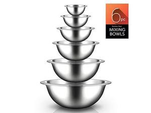 Nutrichef Stainless Steel Kitchen Mixing Bowls - 6 Piece Premium Space Saving Nesting Bowls Pour Perfect High-Grade Metal Serving Bowls Set - Food Prep/Serving/Marinating/Mixing - NCMB6PC (Set of 6) Nutrichef Stainless Steel Kitchen Mixing Bowls - 6 Piece Premium Space Saving Nesting Bowls Pour Perfect High-Grade Metal Serving Bowls Set - Food Prep/Serving/Marinating/Mixing - NCMB6PC (Set of 6)