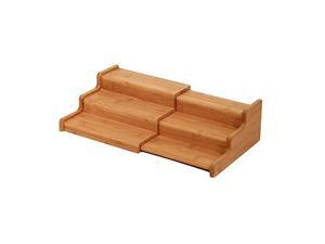 Seville Classics 3-Tier Expandable Bamboo Spice Rack Step Shelf Cabinet Organizer Seville Classics 3-Tier Expandable Bamboo Spice Rack Step Shelf Cabinet Organizer