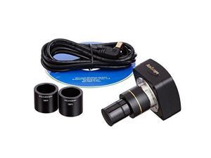 AmScope MU800 8.0MP Digital Microscope Camera for Still and Video Images, 40x Magnification, 0.5x Reduction Lens, Eye Tube or C-Mount, USB 2.0 Output, Includes Software