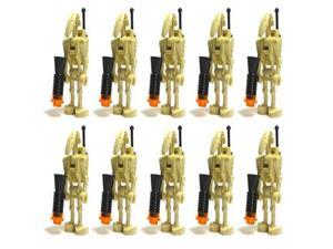 LEGO Star War LOT of 10 BATTLE DROIDS with BACKPACK Back Plate Antenna and BLASTER GUN Accessories Minifig Minifigure Figure Set Federation Army Builder