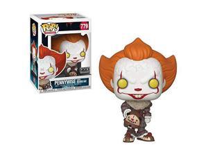 funko 40629 pop! movies pennywise exclusive vinyl figure #779 [with beaver hat], multicolour