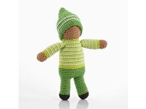 Pebble | Handmade Pixie Rattle - Fern- Green | Crochet | Fair Trade | Pretend | Imaginative Play | Montessori | Machine Washable Pebble | Handmade Pixie Rattle - Fern- Green | Crochet | Fair Trade | Pretend | Imaginative Play | Montessori | Machine Washable